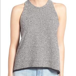 Madewell Knit Grey Swing Fringe Trim Tank Size XXS